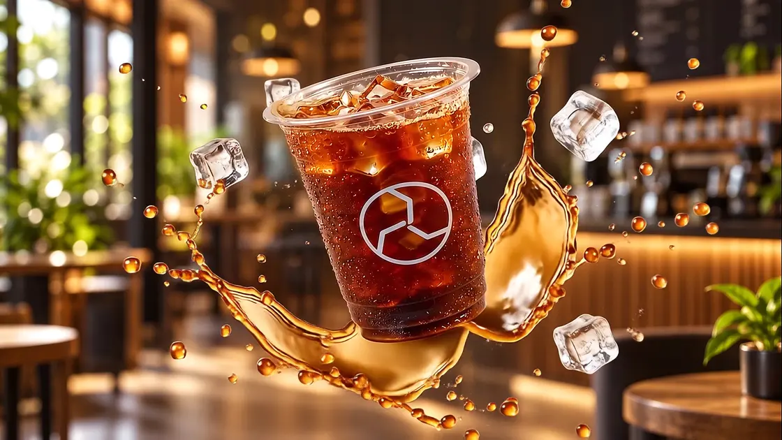 Detail es kopi dan percikan